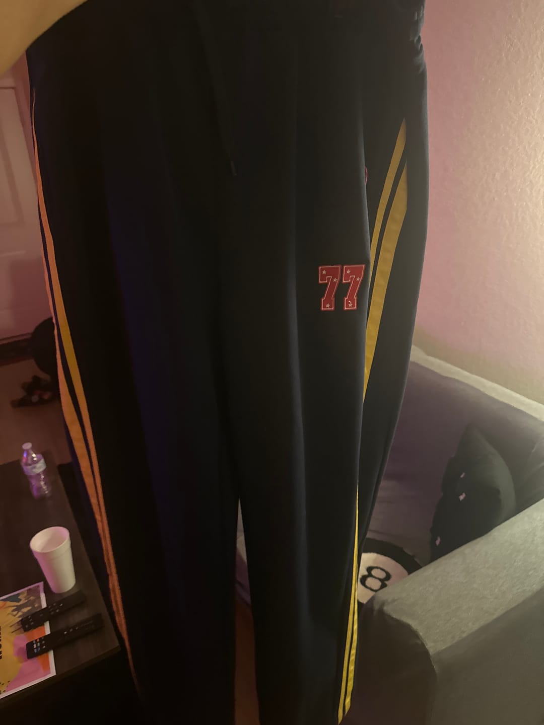 Customer photo review of Aelfric Eden Stripe Baggy Barrel Sweatpants