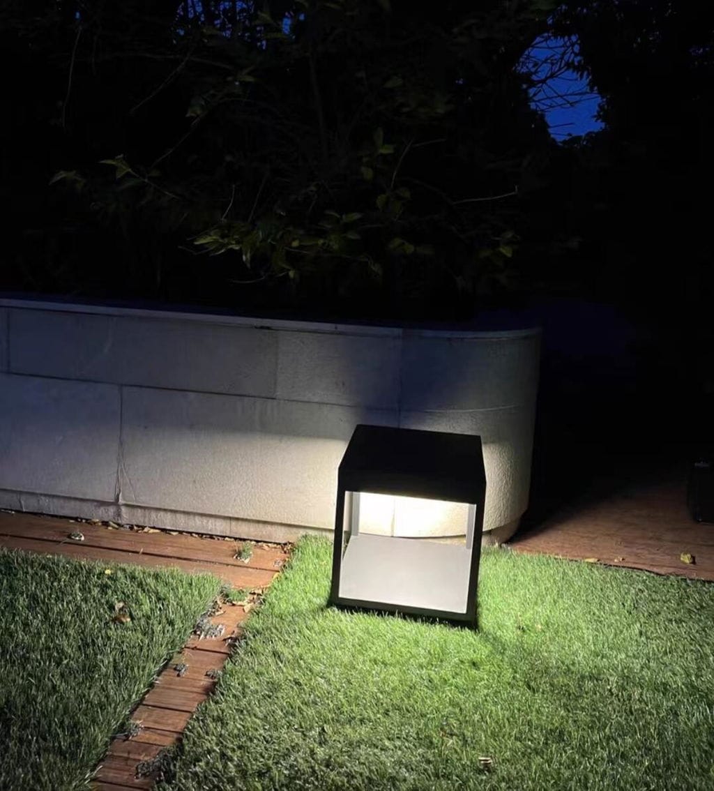 Customer photo review of Outdoor Post Light, Stainless Steel, IP65 Waterproof, Integrated LED
