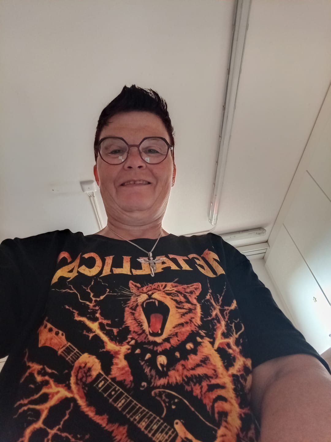 Customer photo review of Metallicat Nothing Else Meowtters T-Shirt