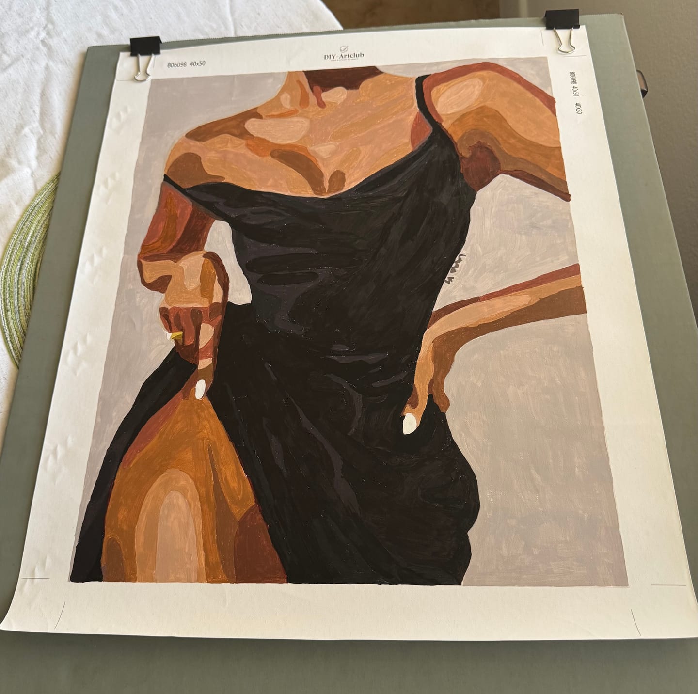 Customer photo review of Elegant Woman | Paint by Numbers