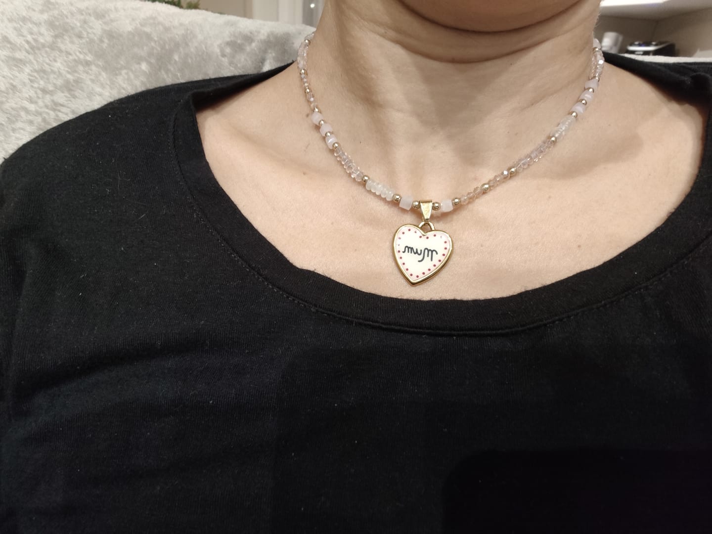 Customer photo review of Collana Perline Charm Mum