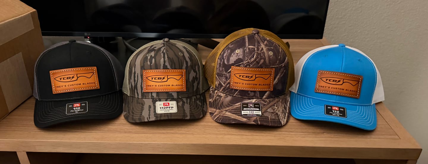 Customer photo review of Richardson 112PFP Duck Camo Leather Patch Hat