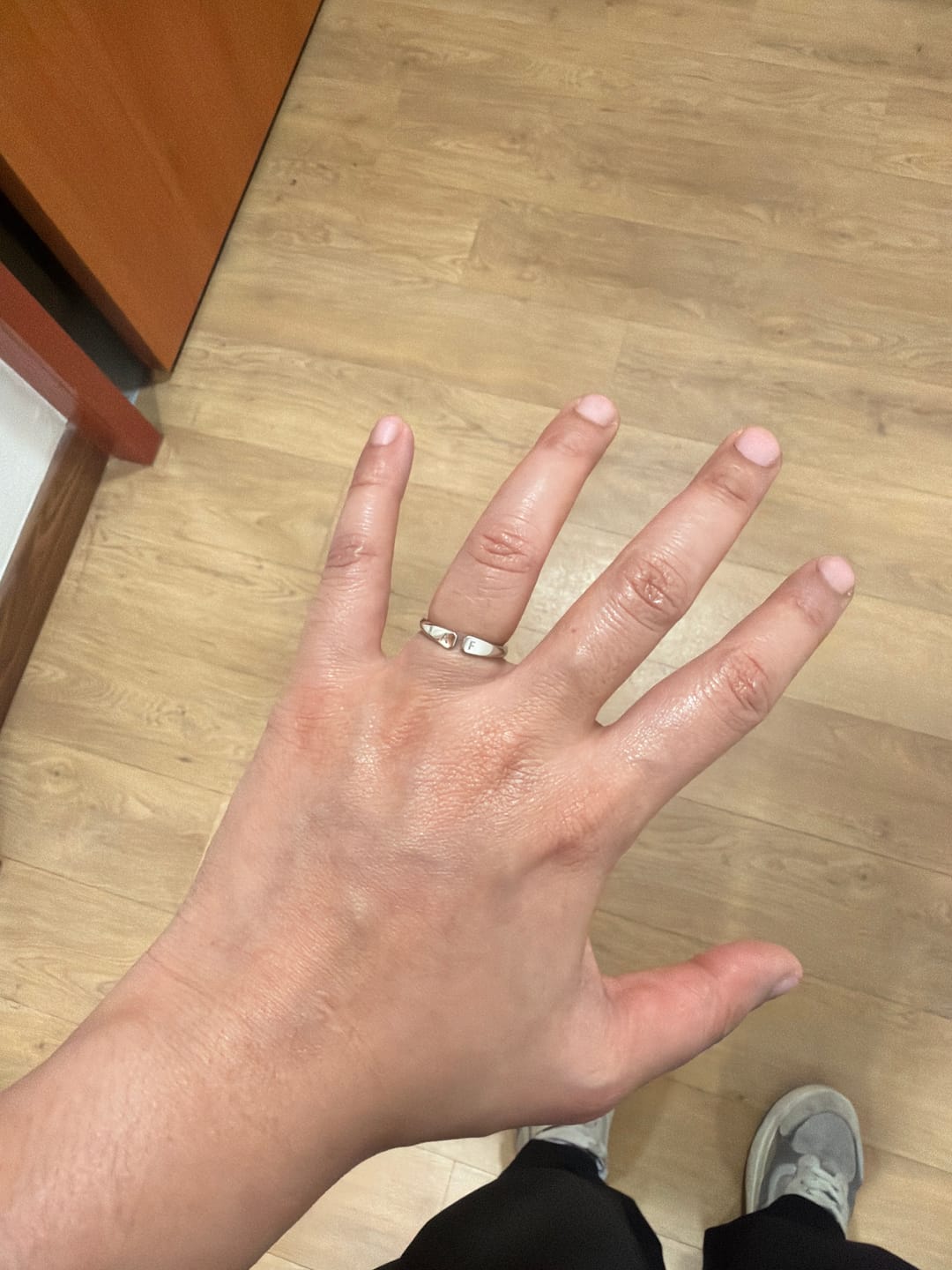 Customer photo review of Double Initial Ring
