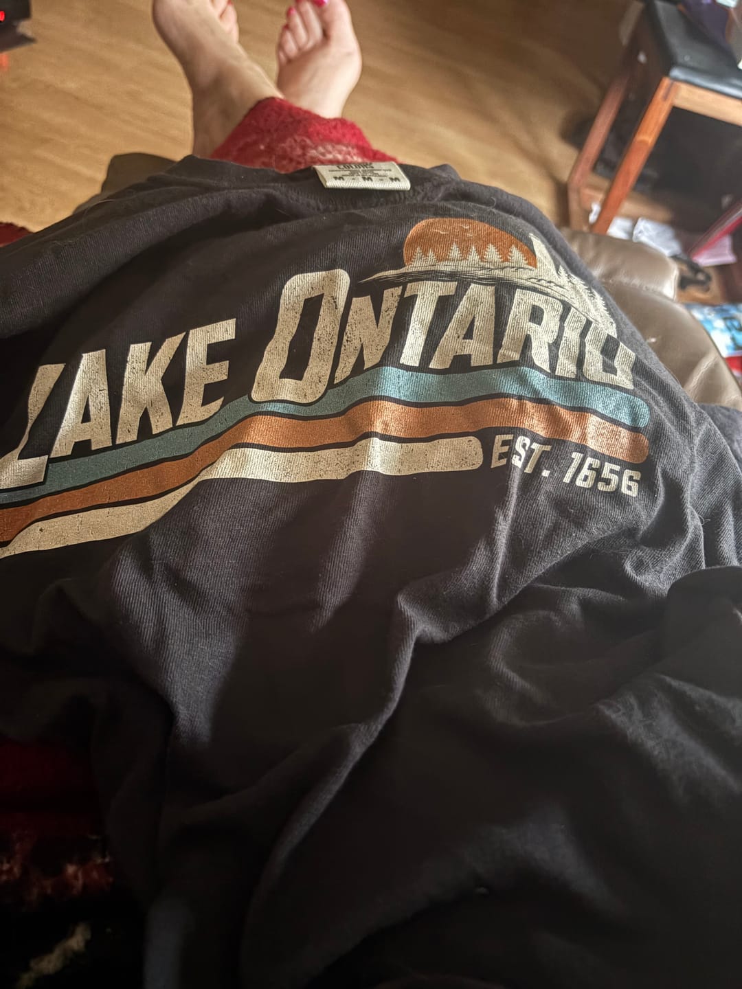 Customer photo review of Bargain Bin Overstock! Lake Ontario Retro Stripe Sweatshirt