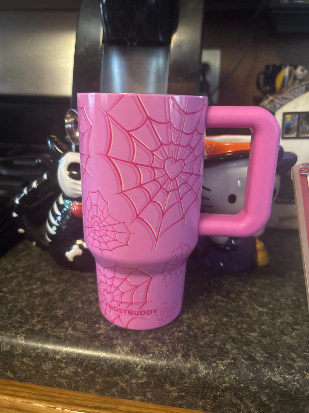 Customer photo review of Mug Buddy 16oz | Pink Widow