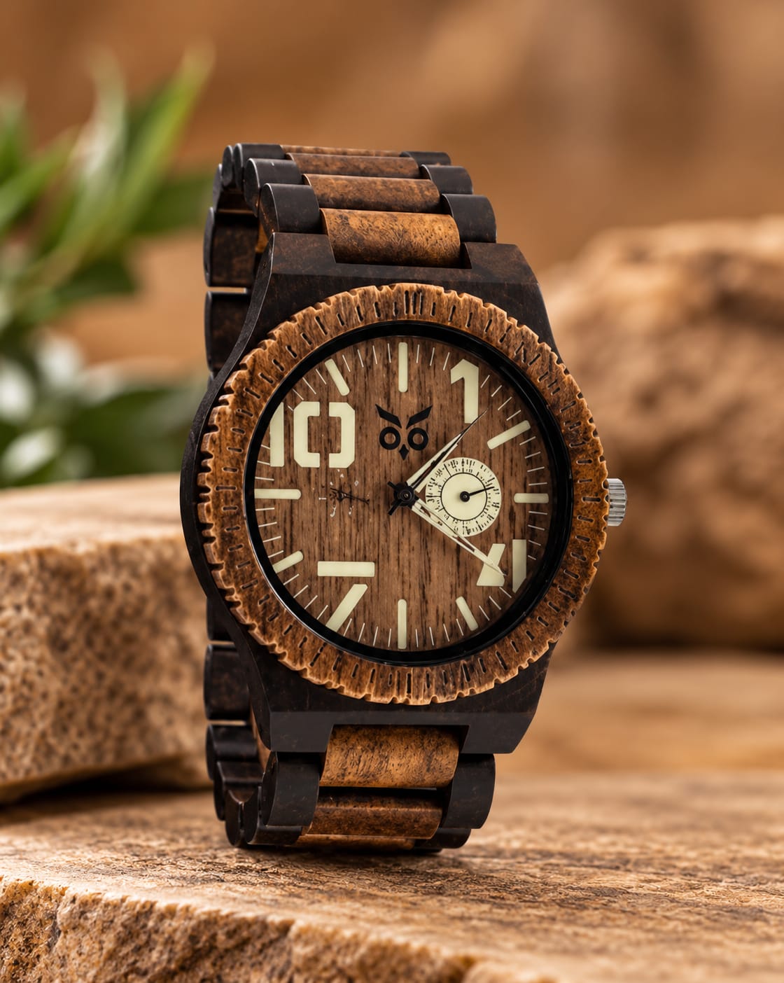 Customer photo review of Thor - Ebony & Walnut Wooden Watch