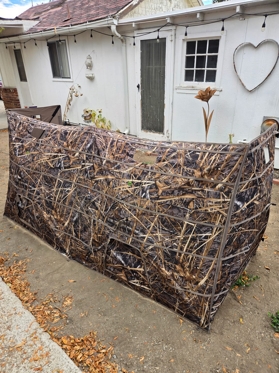 Customer photo review of Modular Panel Hunting Blind | A-Frame Pop Up Duck & Goose Blinds | Portable 3-4 Person Waterfowl Ground Blind Camo