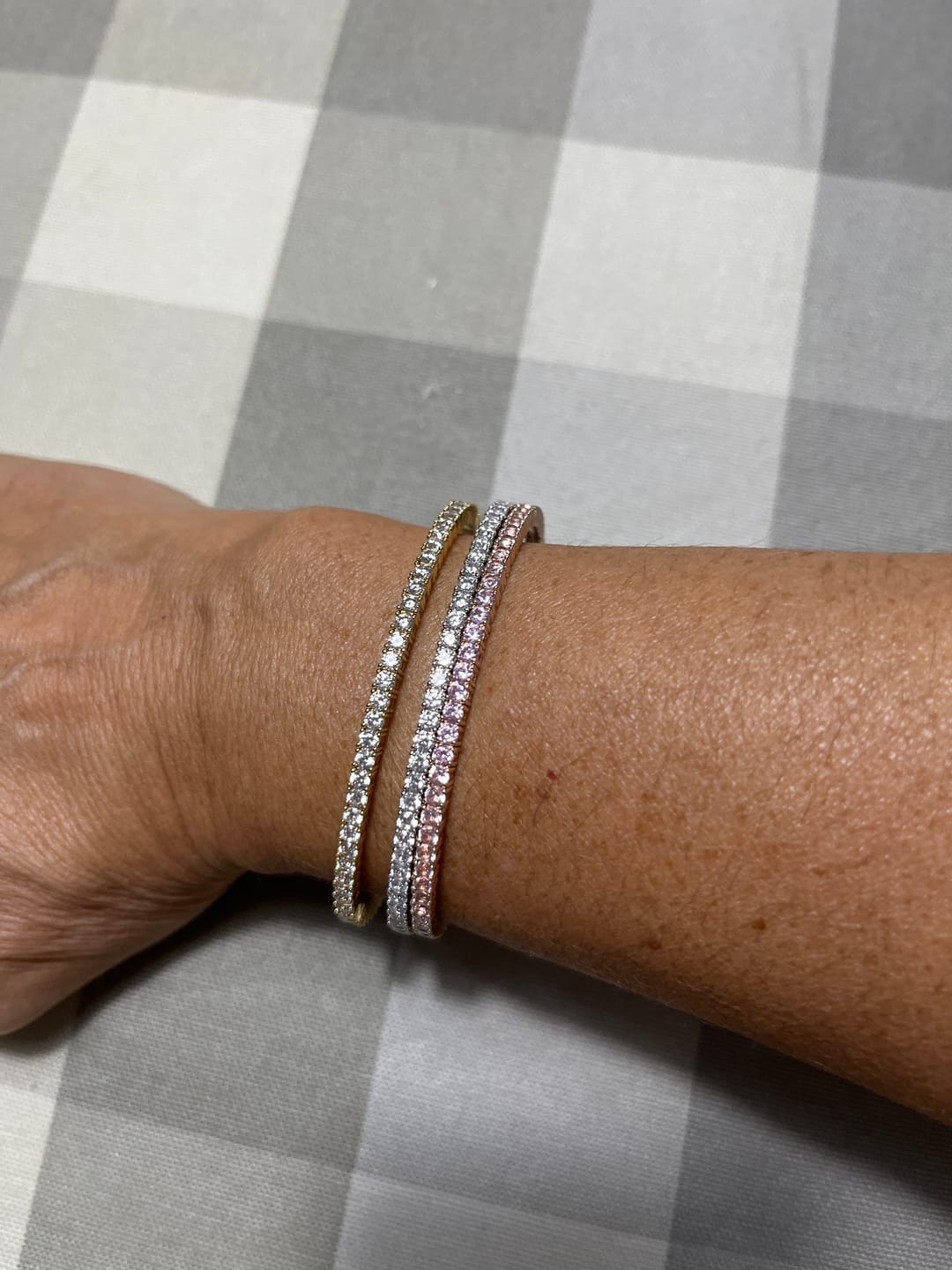 Customer photo review of Bracciale Tennis Memory con Cubic Zirconia Placcato Oro 18Kt