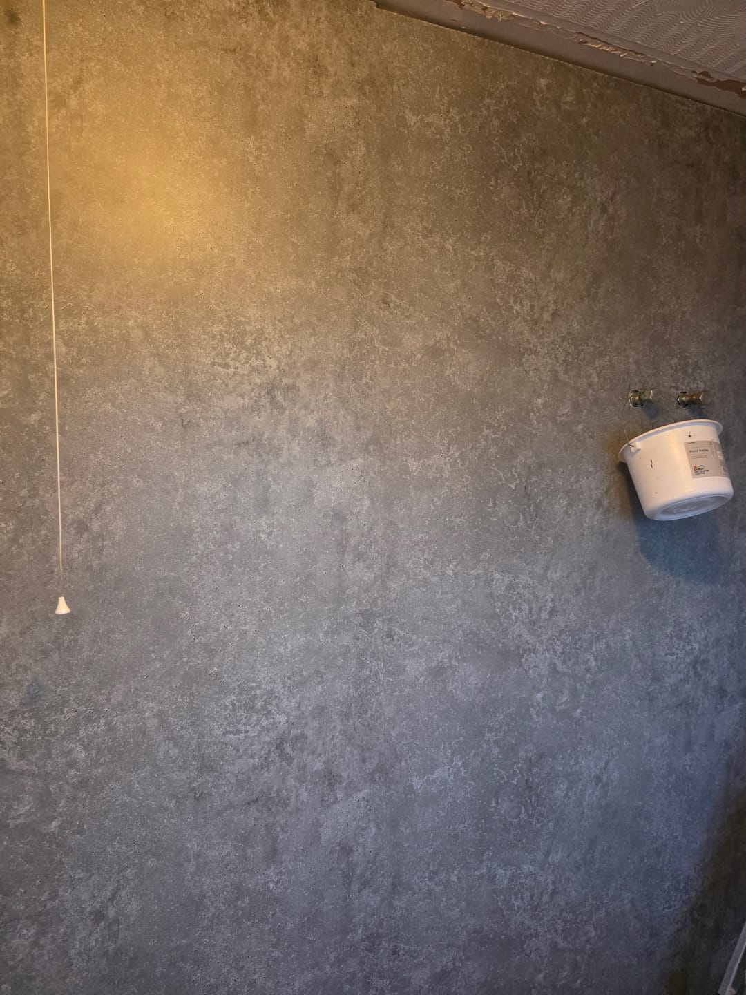 Customer photo review of Premium Grey Concrete Matt Shower Wall Panel - 1M x 2.4M