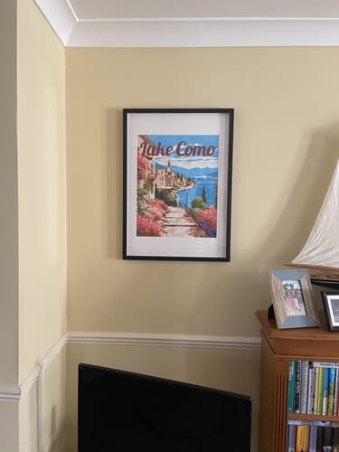 Customer photo review of Affiche de voyage lac de Côme en fleurs