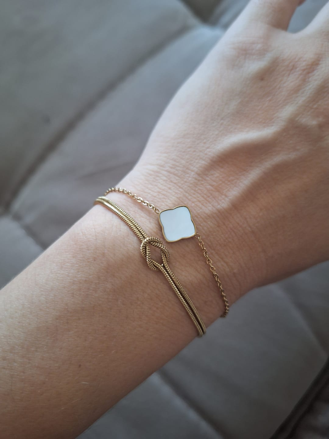 Customer photo review of Flora Gold White Set