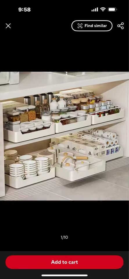 Customer photo review of Pull Out Cabinet Organizer