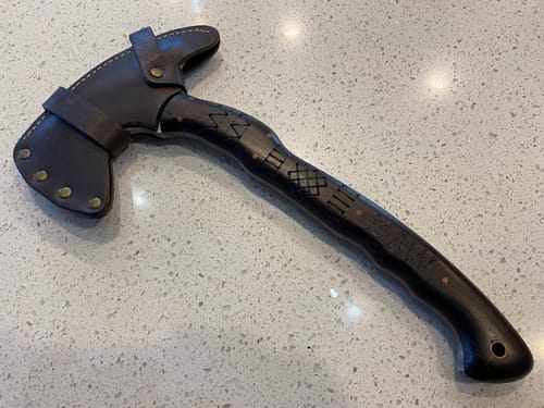 Customer photo review of Сustom made tomahawk "Ogun"