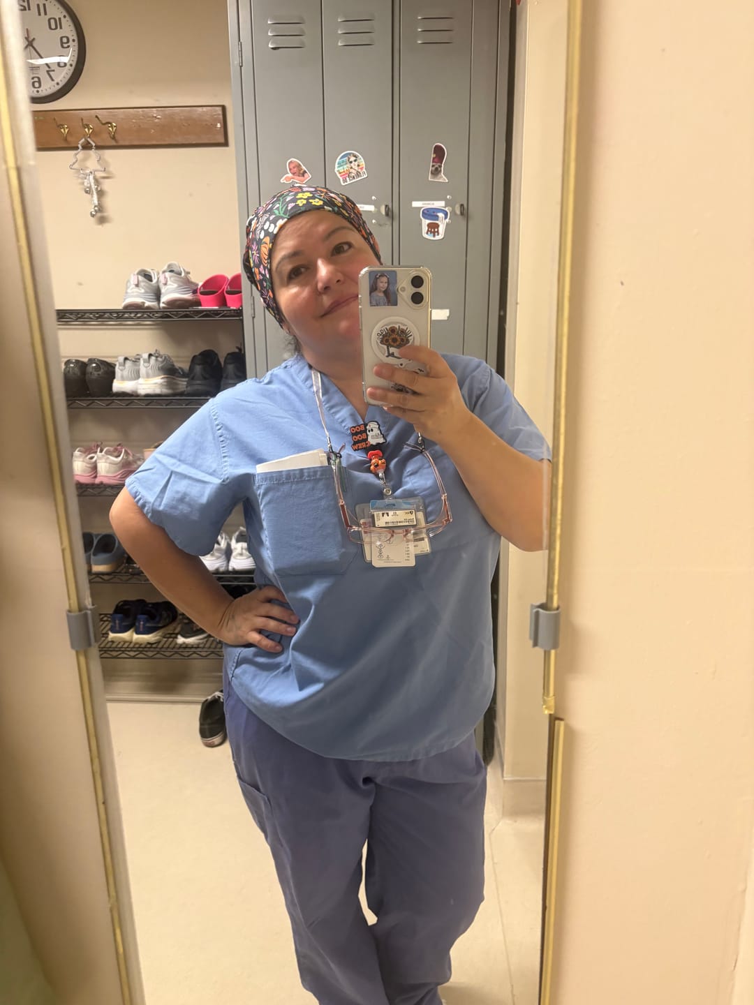 Customer photo review of CloudCaps Scrub Cap | Ghost Garden