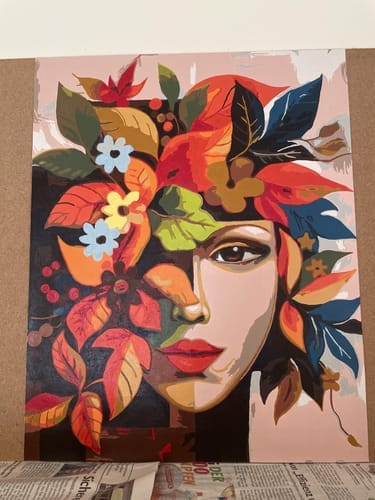 Customer photo review of Visage floral d'Automne inspiré de Picasso