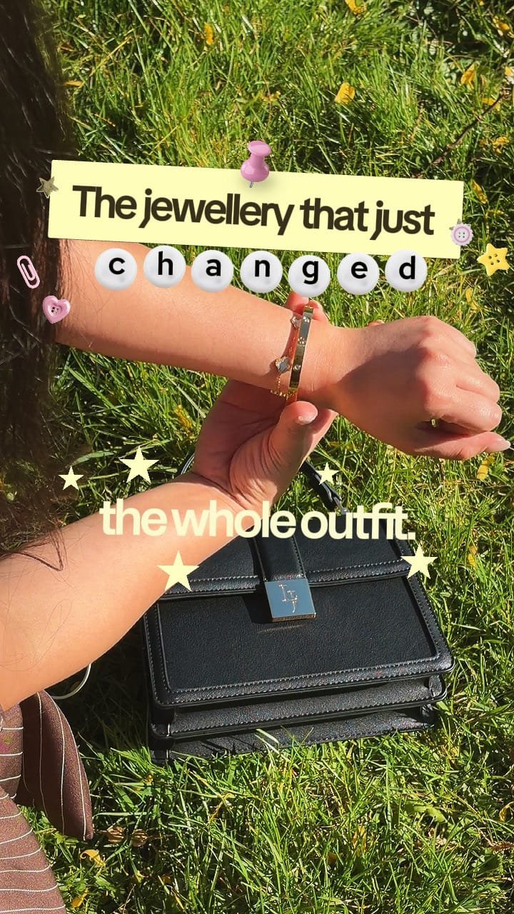 Customer photo review of Clover Station MOP Sapphire Bracelet
