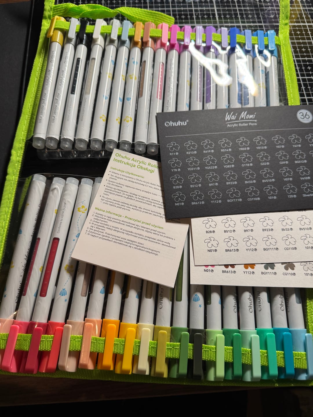 Customer photo review of Ohuhu Wai Momi Acrylic Gel Pens