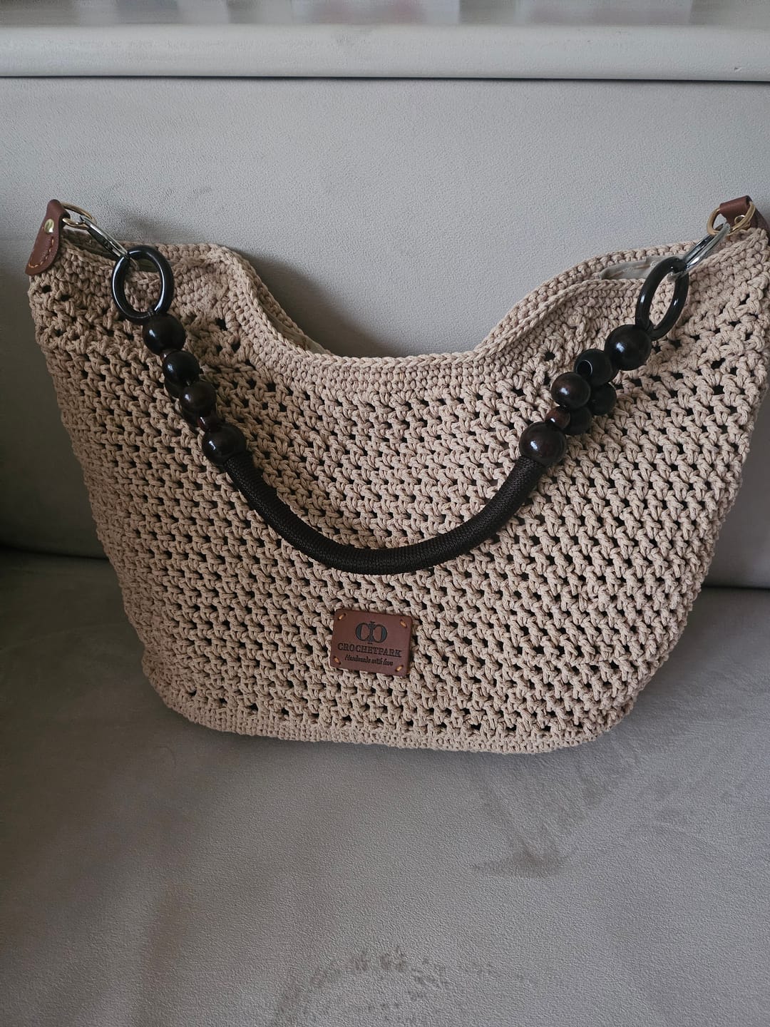 Customer photo review of Sunny Beach Tote crochet kit