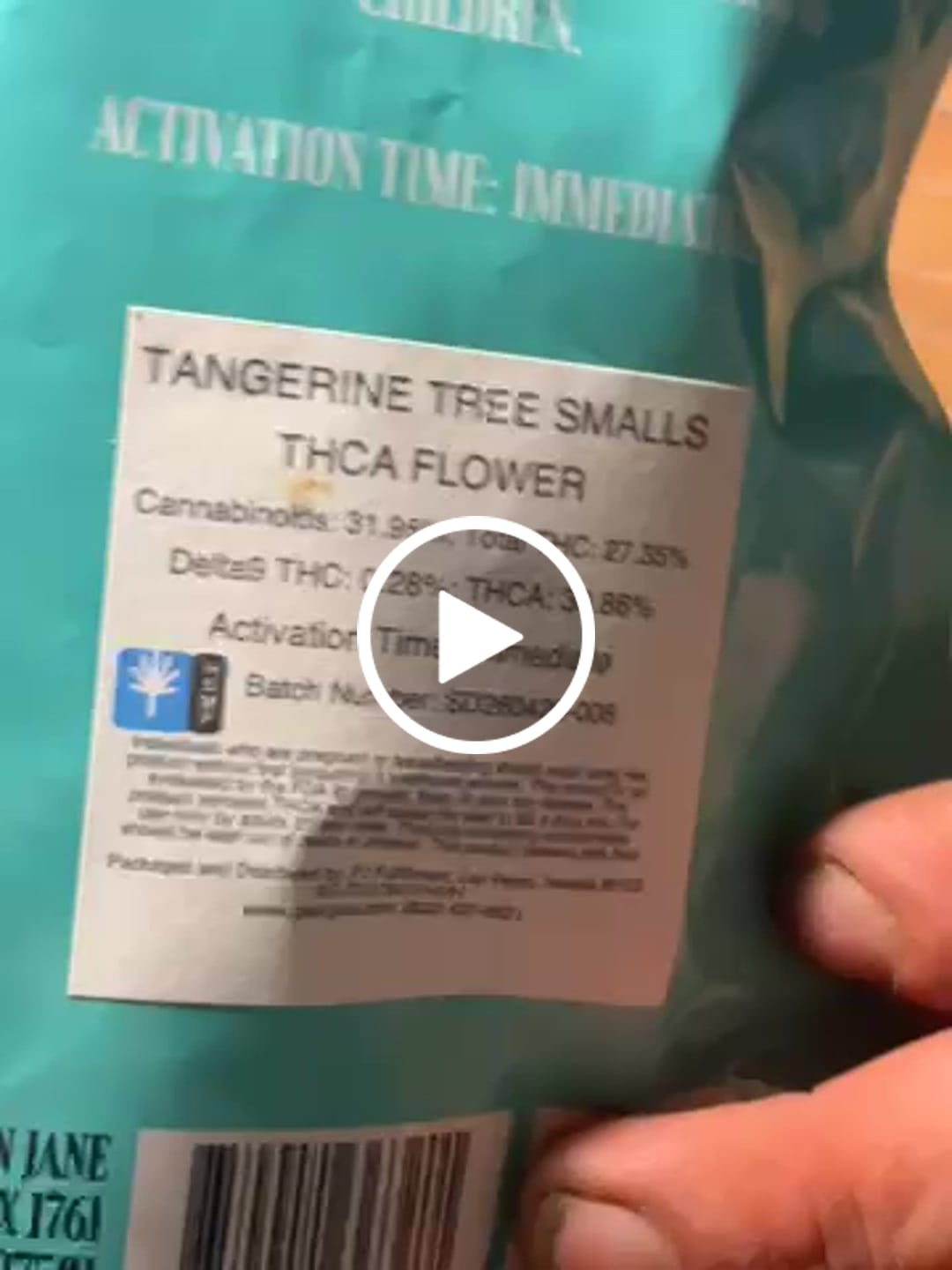 Customer video review of Tangerine Tree Smalls - THCA Flower