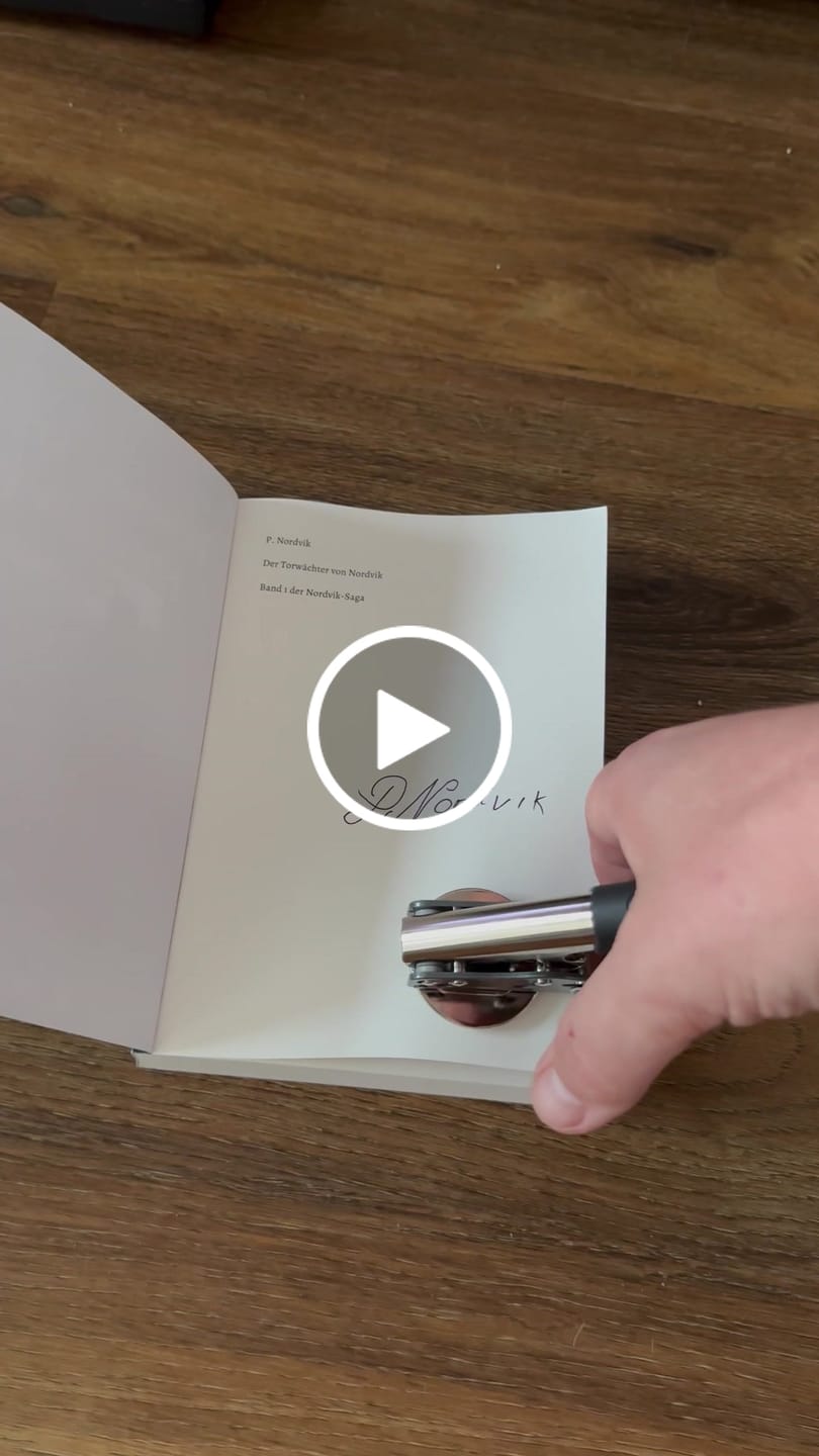 Customer video review of Prägestempel mit eigenem Logo Rund Ø 41mm - Pro Line