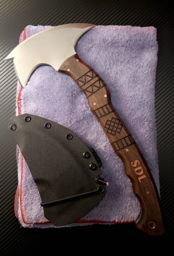Customer photo review of Сustom made tomahawk "Ogun"