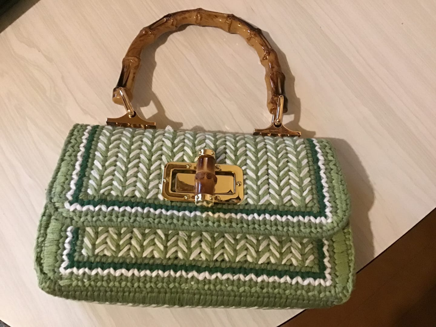 Customer photo review of Linden Whisper Clutch Cross Stitch DIY kit