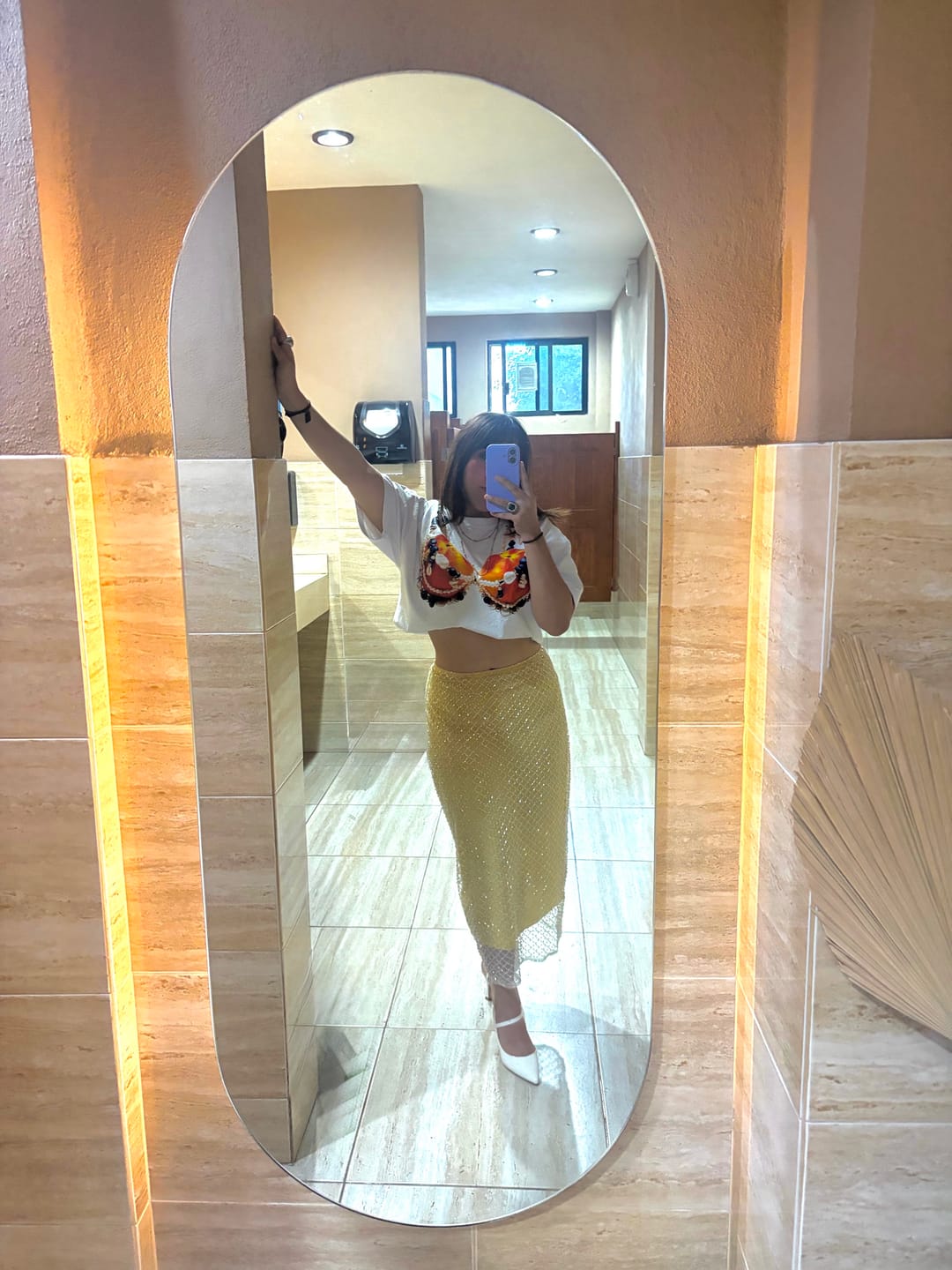 Customer photo review of Falda Midi Amarilla