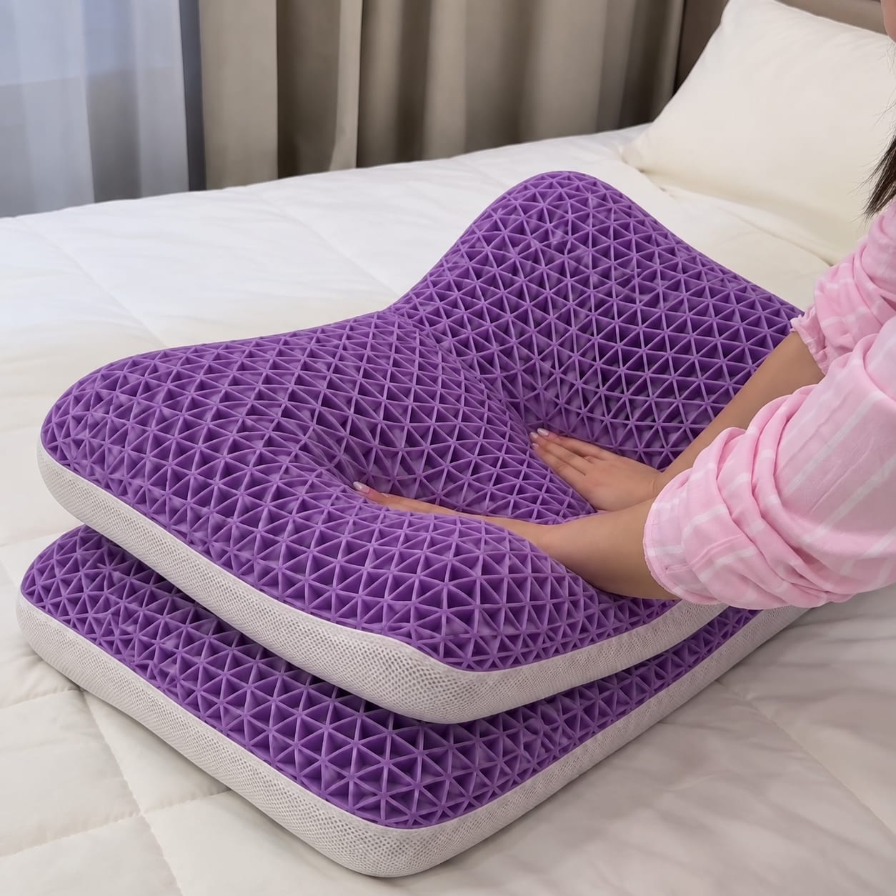 Customer photo review of Hollow Air Ergonomic Pillow™