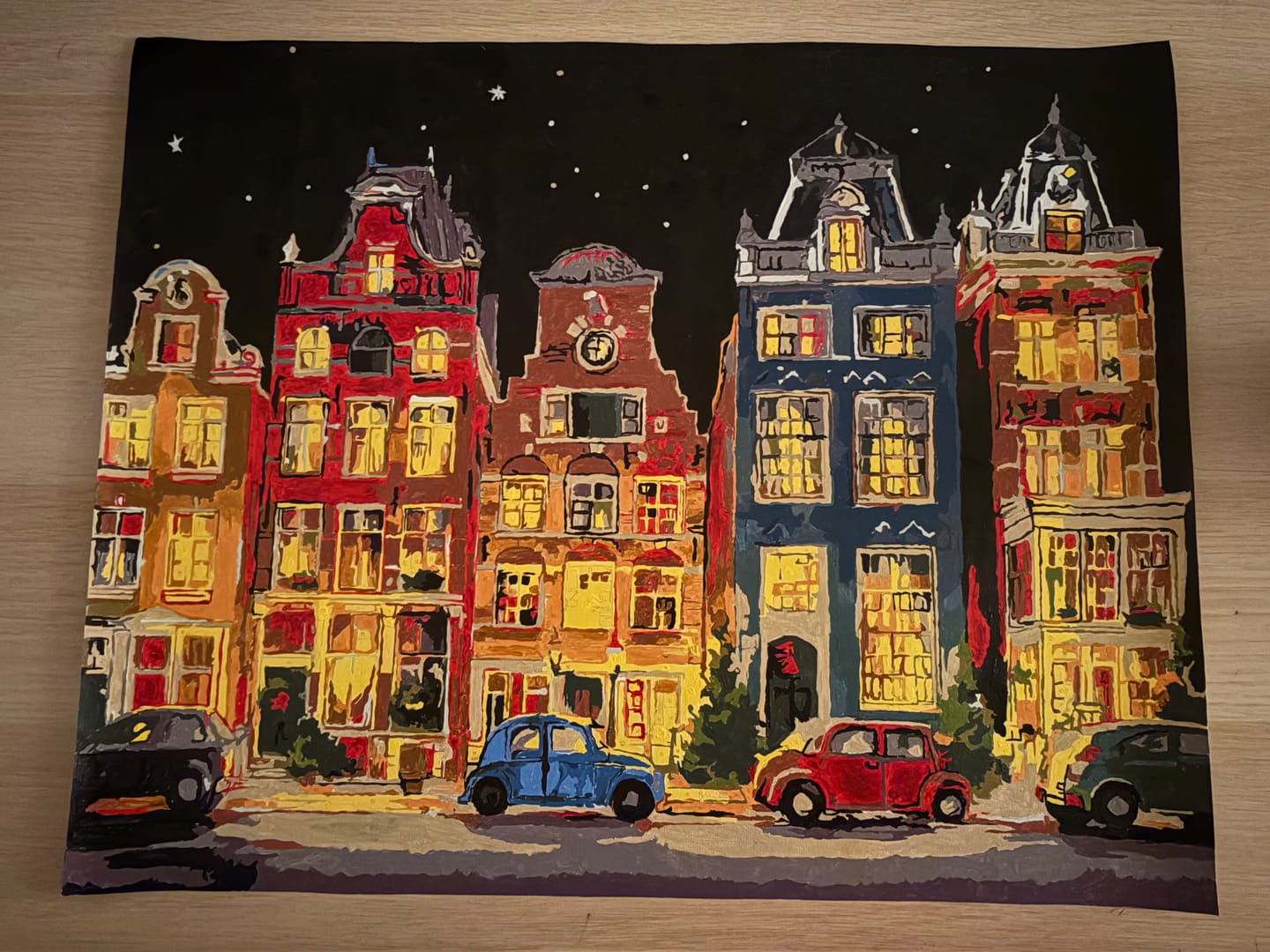 Customer photo review of Christmas Eve in Amsterdam | Paint by Number