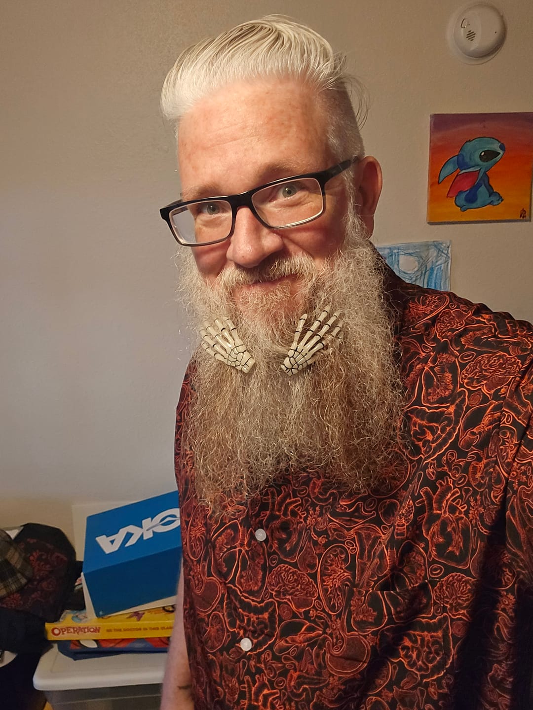Customer photo review of Human Anatomy Dark Button Up Shirt