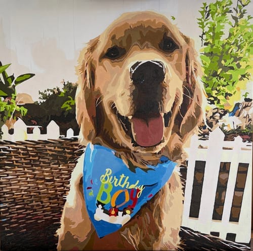 Customer photo review of Custom Paint by Numbers Kit
