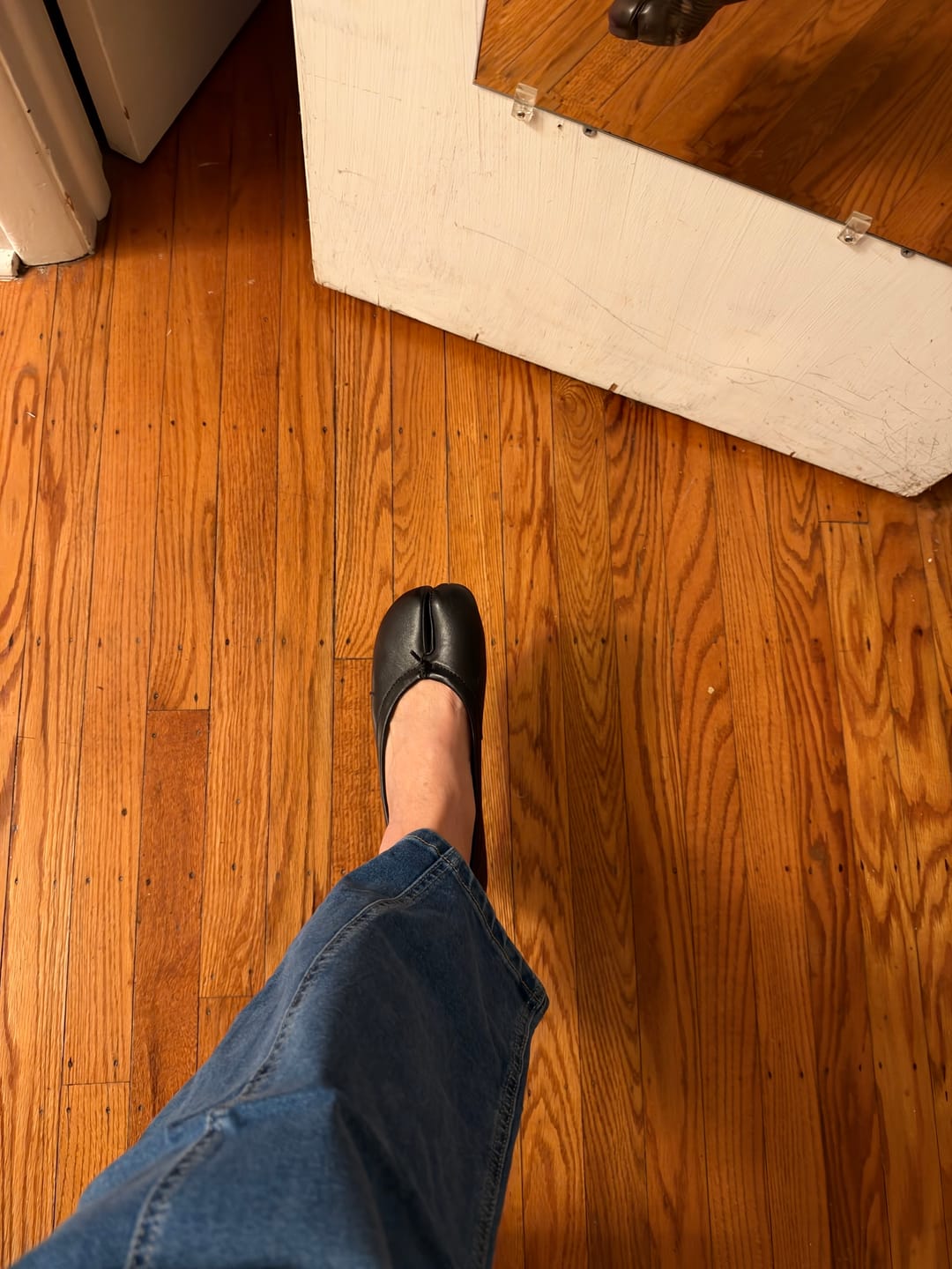 Customer photo review of Bianca Split-Toe Leather Mules