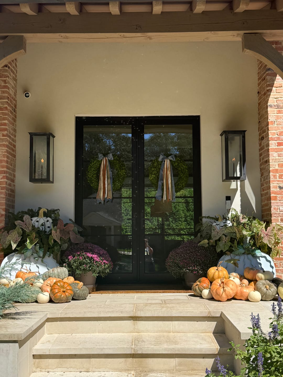 Customer photo review of Gilded Pumpkin Wreath Ribbon