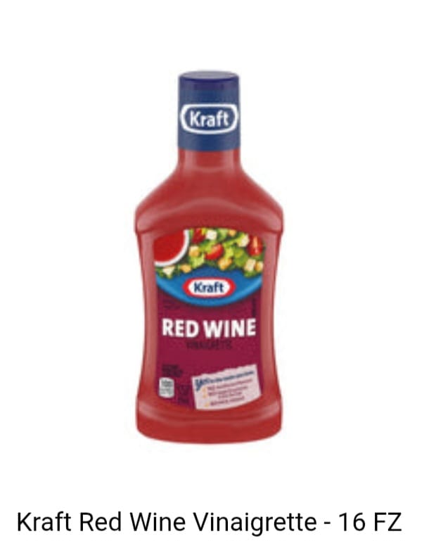 Customer photo review of Kraft Red Wine Vinaigrette - 16 FZ 6 Pack