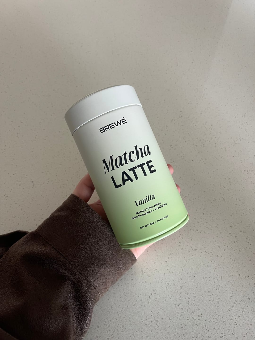 Customer photo review of Vanilla Matcha Latte (Ceremonial Grade + Pre & Probiotics)