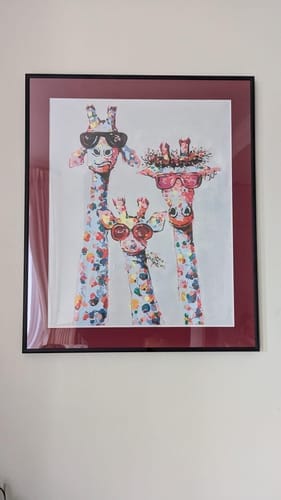 Customer photo review of Famille Girafes Pop art