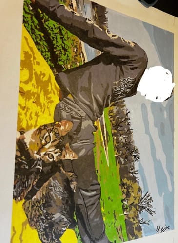 Customer photo review of Custom Paint by Numbers Kit