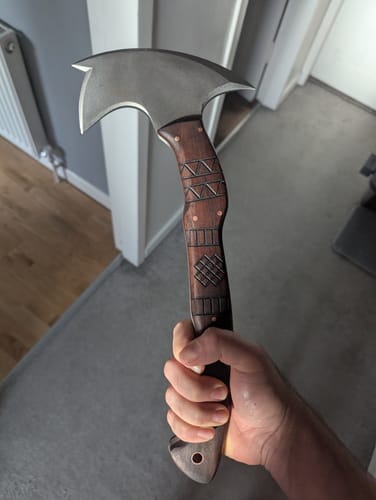 Customer photo review of Сustom made tomahawk "Ogun"