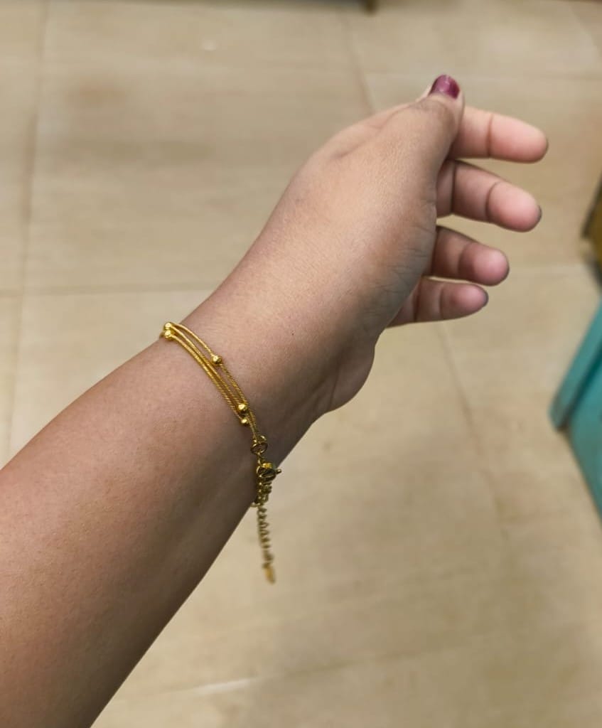 Customer photo review of Beaded Beauty Layered Chain Bracelet