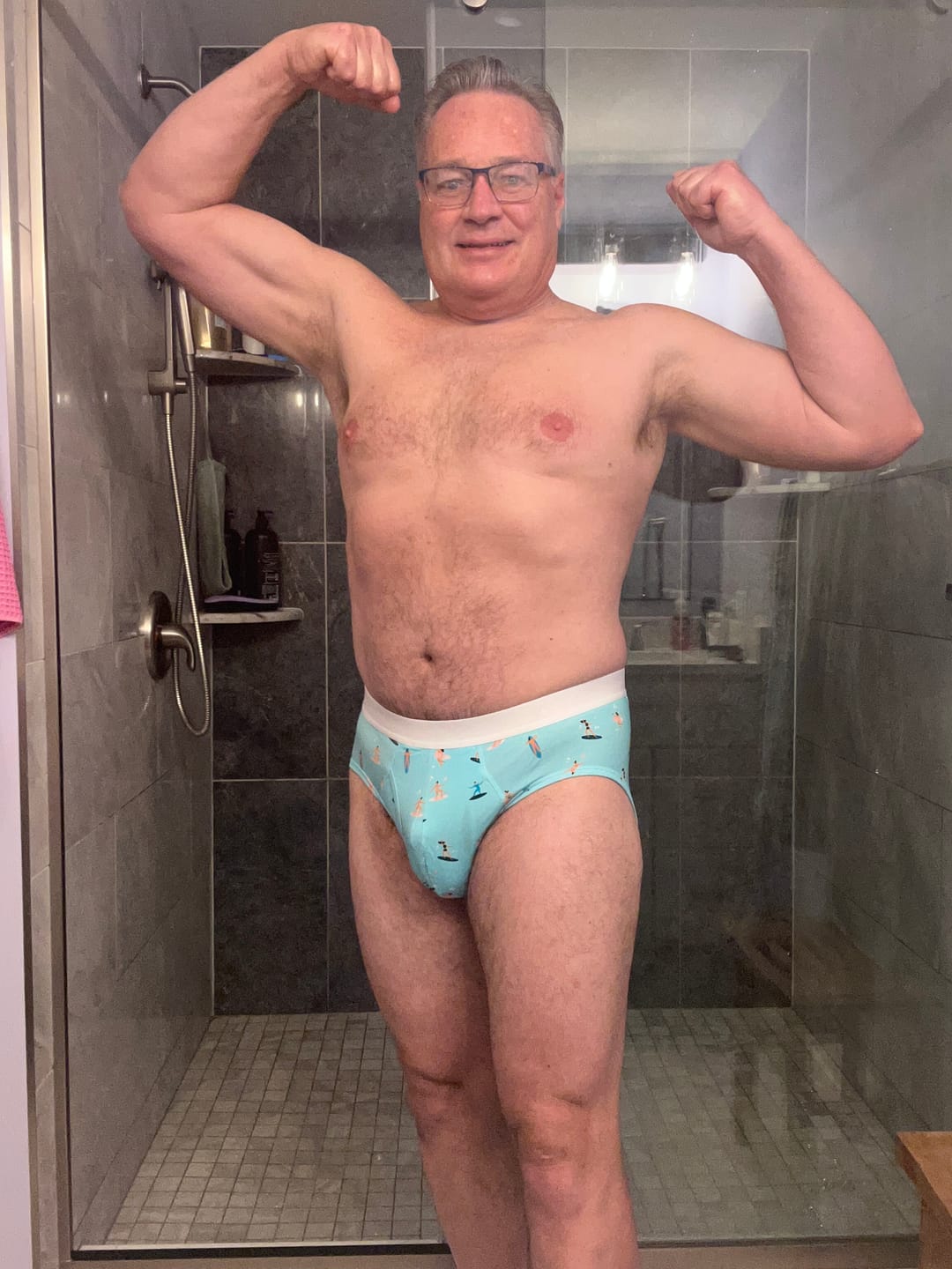 Customer photo review of Zero-G™ MicroModal Brief (Side Fly) - Coastal Joy | Harbor Stripe