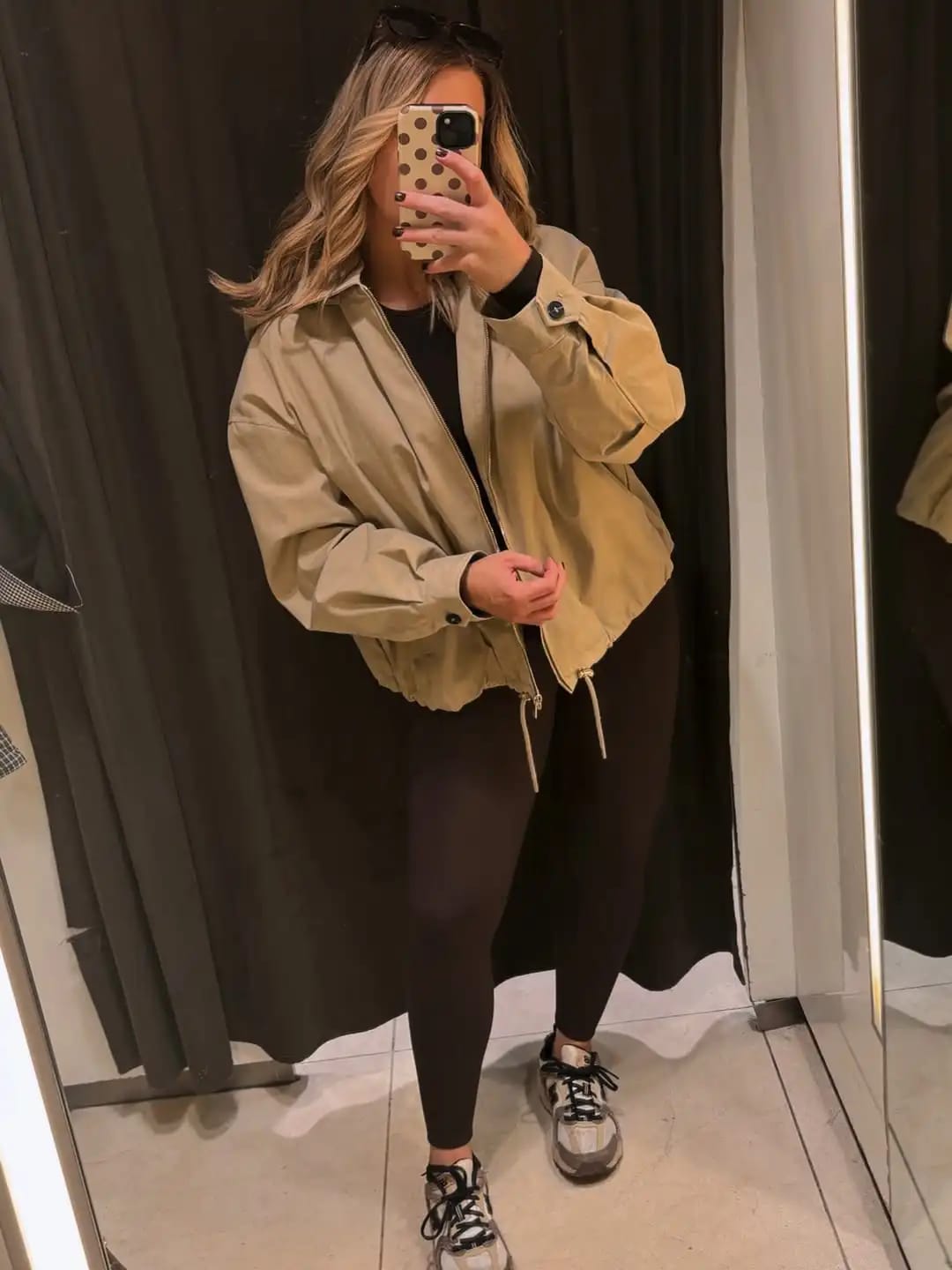 Customer photo review of Angela Drawstring Hooded Zip Jacket
