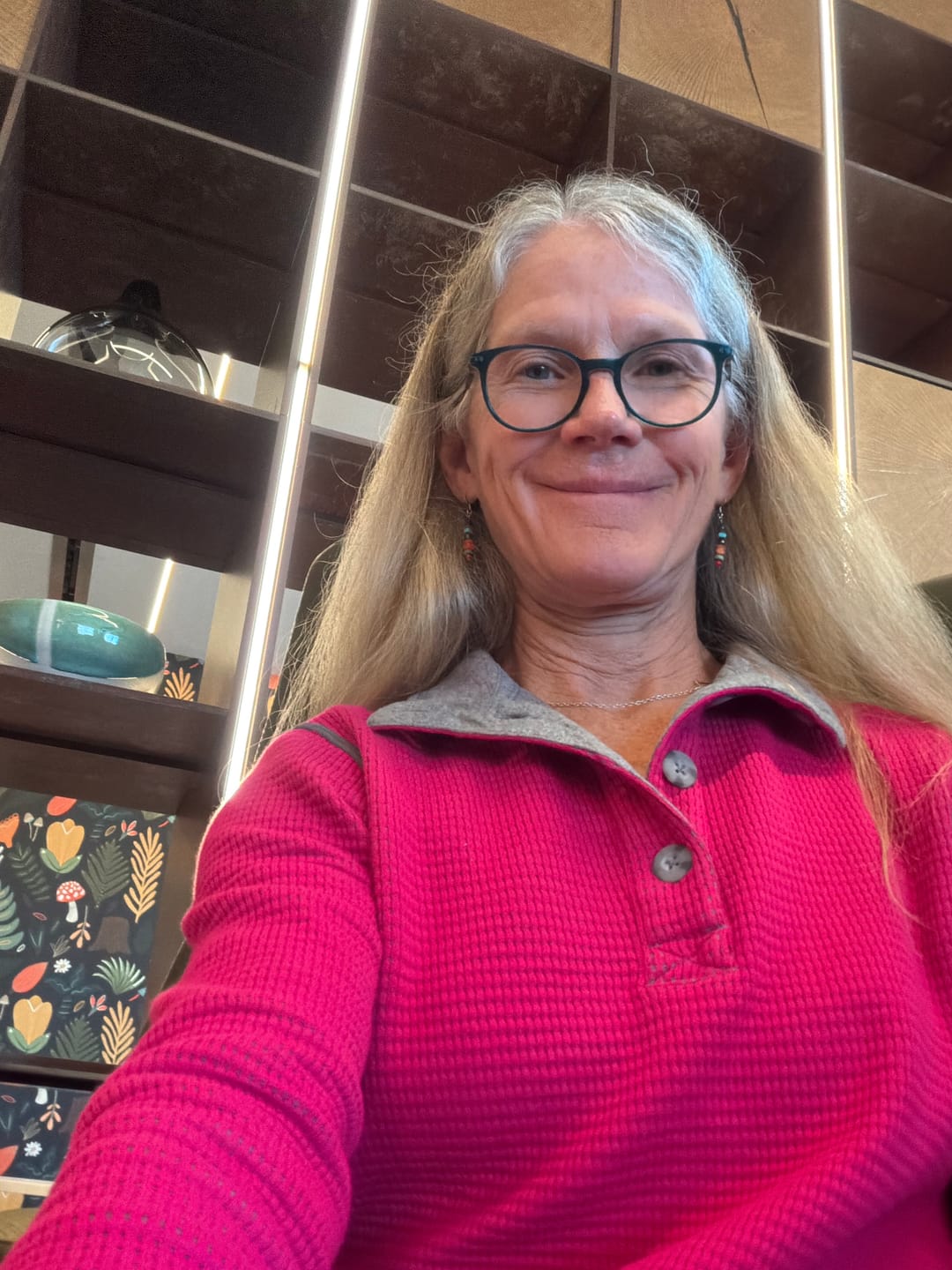 Customer photo review of Women's Maverick Waffle Knit Button Up