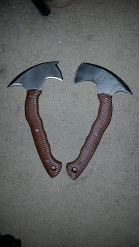 Customer photo review of Compact tomahawk "Mingan" with polymer composite handle