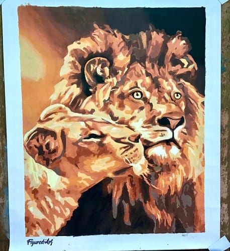 Customer photo review of Couple Lion et Lionne
