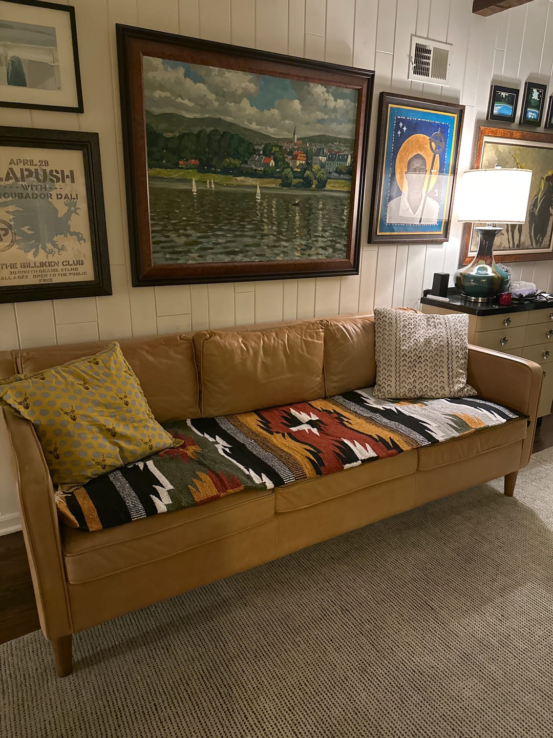 Customer photo review of Tlaxcala Diamond Blanket | Mexican Handmade Blanket