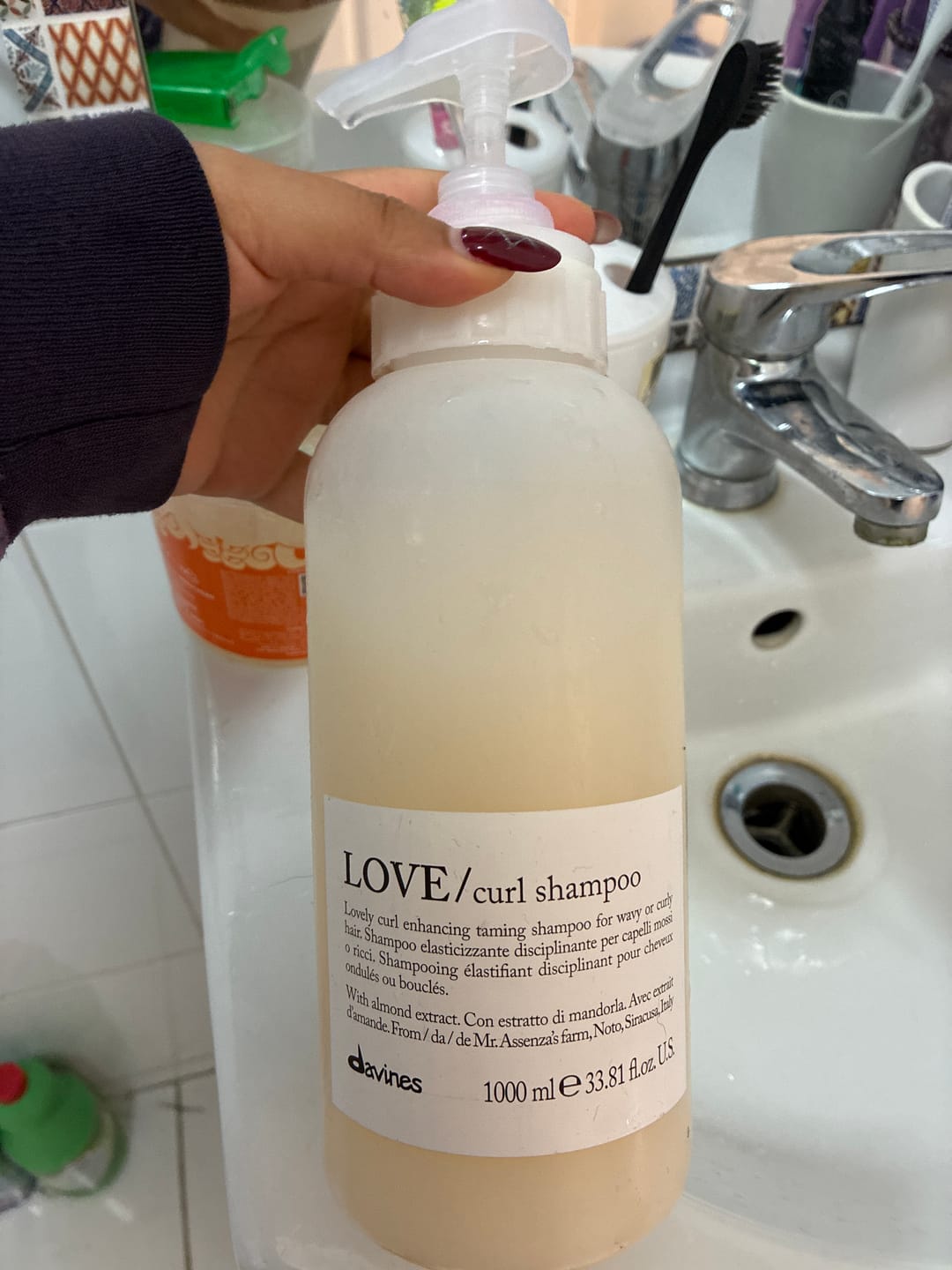 Customer photo review of Shampoo Rizos Essential Love Curl Davines