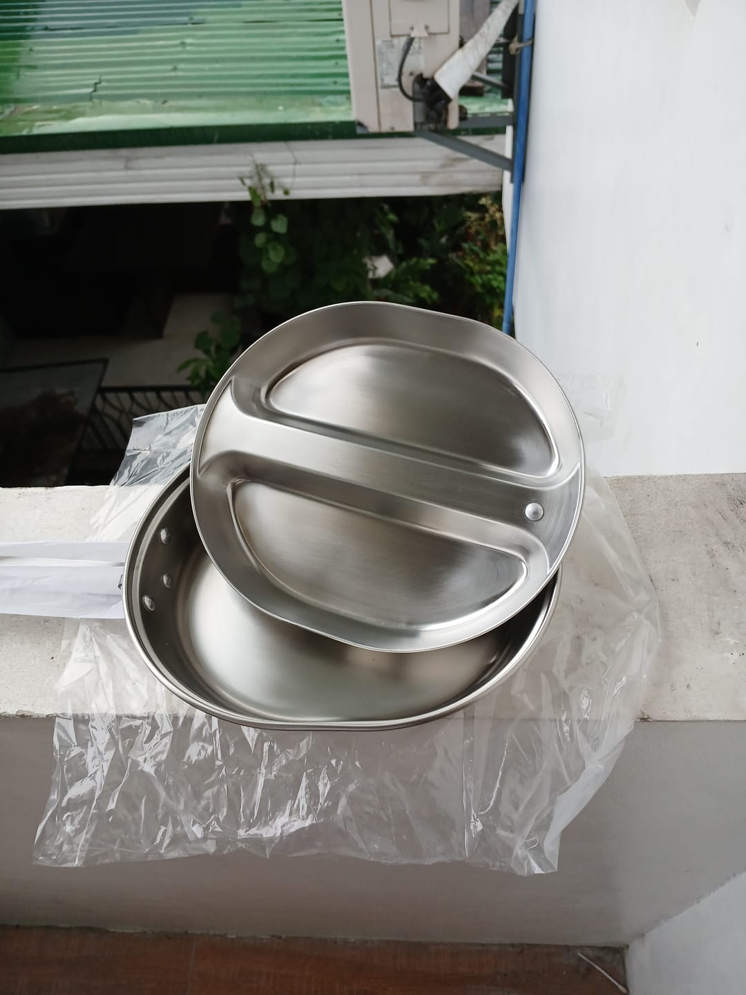 Customer photo review of US Army mess kit stainless steel military mess tins US style eating utensils NEW