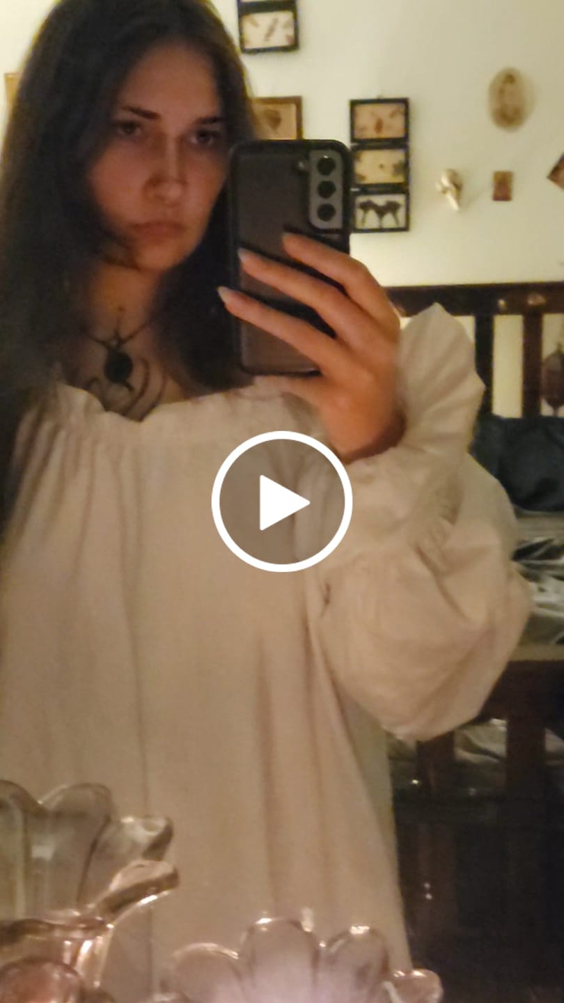 Customer video review of NOSFERATU Victorian Sleeping Dress in Bone White