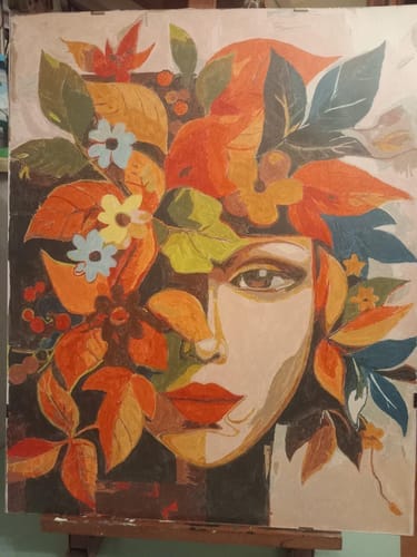 Customer photo review of Visage floral d'Automne inspiré de Picasso