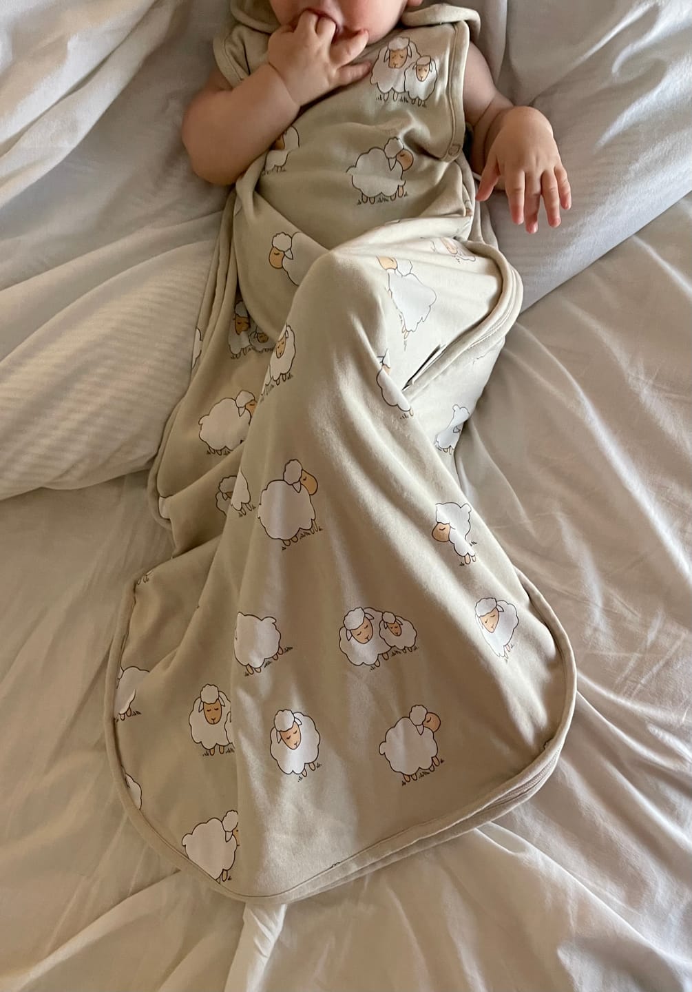 Customer photo review of 4 Season® Ultimate Baby Sleep Bag, Merino Wool & Organic Cotton, Sheep